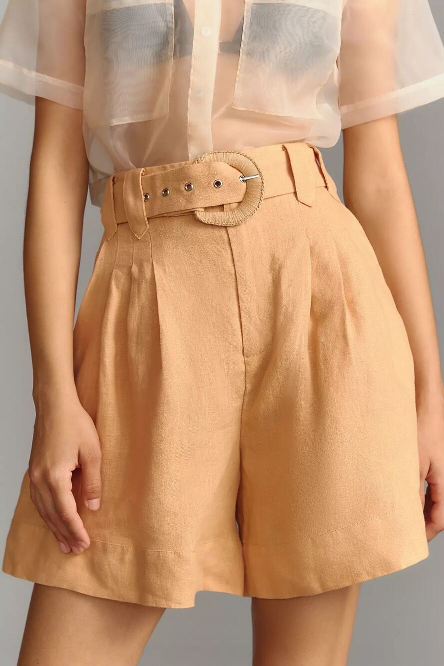 Farm Rio Tailored Linen Shorts Size Small